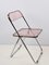 Italian Pink Acrylic Glass Folding Chairs by Giancarlo Piretti for Castelli / Anonima Castelli, Set of 12 20