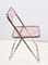 Italian Pink Acrylic Glass Folding Chairs by Giancarlo Piretti for Castelli / Anonima Castelli, Set of 12 18