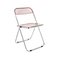 Italian Pink Acrylic Glass Folding Chairs by Giancarlo Piretti for Castelli / Anonima Castelli, Set of 12 2