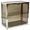 Italian Brass and Chrome Showcase Vitrine with Glass Doors by Renato Zevi, 1970s, Image 1