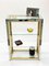 Italian Brass and Anodized Chrome Bookcase with Glass Shelves by Renato Zevi, 1970s 11