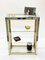 Italian Brass and Anodized Chrome Bookcase with Glass Shelves by Renato Zevi, 1970s, Image 11