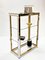 Italian Brass and Anodized Chrome Bookcase with Glass Shelves by Renato Zevi, 1970s 14