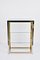 Italian Brass and Anodized Chrome Bookcase with Glass Shelves by Renato Zevi, 1970s 4