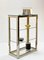 Italian Brass and Anodized Chrome Bookcase with Glass Shelves by Renato Zevi, 1970s, Image 13