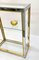 Italian Brass and Anodized Chrome Bookcase with Glass Shelves by Renato Zevi, 1970s 16