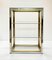 Italian Brass and Anodized Chrome Bookcase with Glass Shelves by Renato Zevi, 1970s 2