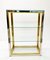 Italian Brass and Anodized Chrome Bookcase with Glass Shelves by Renato Zevi, 1970s 3