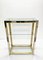 Italian Brass and Anodized Chrome Bookcase with Glass Shelves by Renato Zevi, 1970s 7