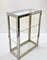 Italian Brass and Anodized Chrome Bookcase with Glass Shelves by Renato Zevi, 1970s 10