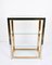 Italian Brass and Anodized Chrome Bookcase with Glass Shelves by Renato Zevi, 1970s 5