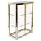 Italian Brass and Anodized Chrome Bookcase with Glass Shelves by Renato Zevi, 1970s, Image 1
