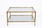 Italian Mid-Century Modern Glass, Brass and Faux Bamboo Coffee Table, 1970s 10