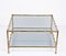 Italian Mid-Century Modern Glass, Brass and Faux Bamboo Coffee Table, 1970s, Image 8