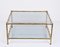 Italian Mid-Century Modern Glass, Brass and Faux Bamboo Coffee Table, 1970s 3