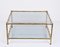 Italian Mid-Century Modern Glass, Brass and Faux Bamboo Coffee Table, 1970s, Image 3