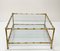 Italian Mid-Century Modern Glass, Brass and Faux Bamboo Coffee Table, 1970s 7