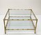 Italian Mid-Century Modern Glass, Brass and Faux Bamboo Coffee Table, 1970s, Image 7