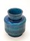Jarrón italiano Mid-Century de cerámica azul de Montelupo and Londi para Bitossi, años 60, Imagen 4