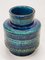 Blaue italienische Mid-Century Keramikvase von Montelupo und Londi für Bitossi, 1960er 5