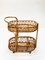 Mid-Century Italian Bamboo and Rattan Oval Serving Bar Cart, 1960s, Image 11