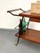 Mid-Century Italian Wooden Bar Trolley with Bottle Holder and Drawer, 1960s 17