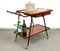 Mid-Century Italian Wooden Bar Trolley with Bottle Holder and Drawer, 1960s 12