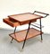 Mid-Century Italian Wooden Bar Trolley with Bottle Holder and Drawer, 1960s 6