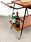 Mid-Century Italian Wooden Bar Trolley with Bottle Holder and Drawer, 1960s 13