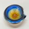 Submerged Murano Glass Ashtray or Bowl in Amber & Blue by Flavio Poli, Italy, 1960s 18