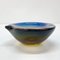 Submerged Murano Glass Ashtray or Bowl in Amber & Blue by Flavio Poli, Italy, 1960s 13