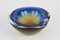 Submerged Murano Glass Ashtray or Bowl in Amber & Blue by Flavio Poli, Italy, 1960s 6