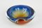 Submerged Murano Glass Ashtray or Bowl in Amber & Blue by Flavio Poli, Italy, 1960s 5