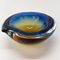 Submerged Murano Glass Ashtray or Bowl in Amber & Blue by Flavio Poli, Italy, 1960s 10