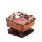 Mid-Century French Brown Leather and Glass Ashtray by Jacques Adnet, 1950s, Image 3