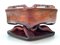 Mid-Century French Brown Leather and Glass Ashtray by Jacques Adnet, 1950s, Image 16