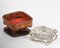 Mid-Century French Brown Leather and Glass Ashtray by Jacques Adnet, 1950s 12