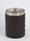 Mid-Century Italian Chromed Silver Plate and Carved Wood Ice Bucket, 1970s, Image 2
