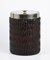 Mid-Century Italian Chromed Silver Plate and Carved Wood Ice Bucket, 1970s, Image 3