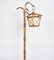 Lámpara de pie italiana Mid-Century de bambú y ratán con base trípode, años 50, Imagen 4