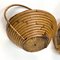 Cuencos Mid-Century de bambú y ratán, años 70. Juego de 2, Imagen 20