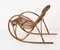 Mid-Century Italian Riviera Rattan and Bamboo Children's Rocking Chair, 1950s, Image 4