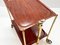 Mid-Century Wood and Golden Aluminium Foldable Bar Cart, 1950, Image 11