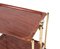 Mid-Century Wood and Golden Aluminium Foldable Bar Cart, 1950, Image 16