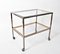 Italian Minimalist Brass & Chrome Bar Service Trolley, 1970s 5