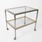 Italian Minimalist Brass & Chrome Bar Service Trolley, 1970s 6