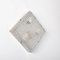 Quadratische italienische Mid-Century Wandleuchte aus Kristallglas & Stahl, 1970er 3