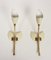 Mid-Century Italian Brass & Enamelled Aluminum Tulip Sconces from GCME, 1950s, Set of 2 7