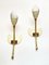 Italienische Mid-Century Tulip Wandleuchten aus Messing & emailliertem Aluminium von GCME, 1950er, 2er Set 5