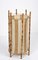 Mid-Century Italian Cotton, Bamboo & Rattan Floor Lamp by Louis Sognot, 1950s 13